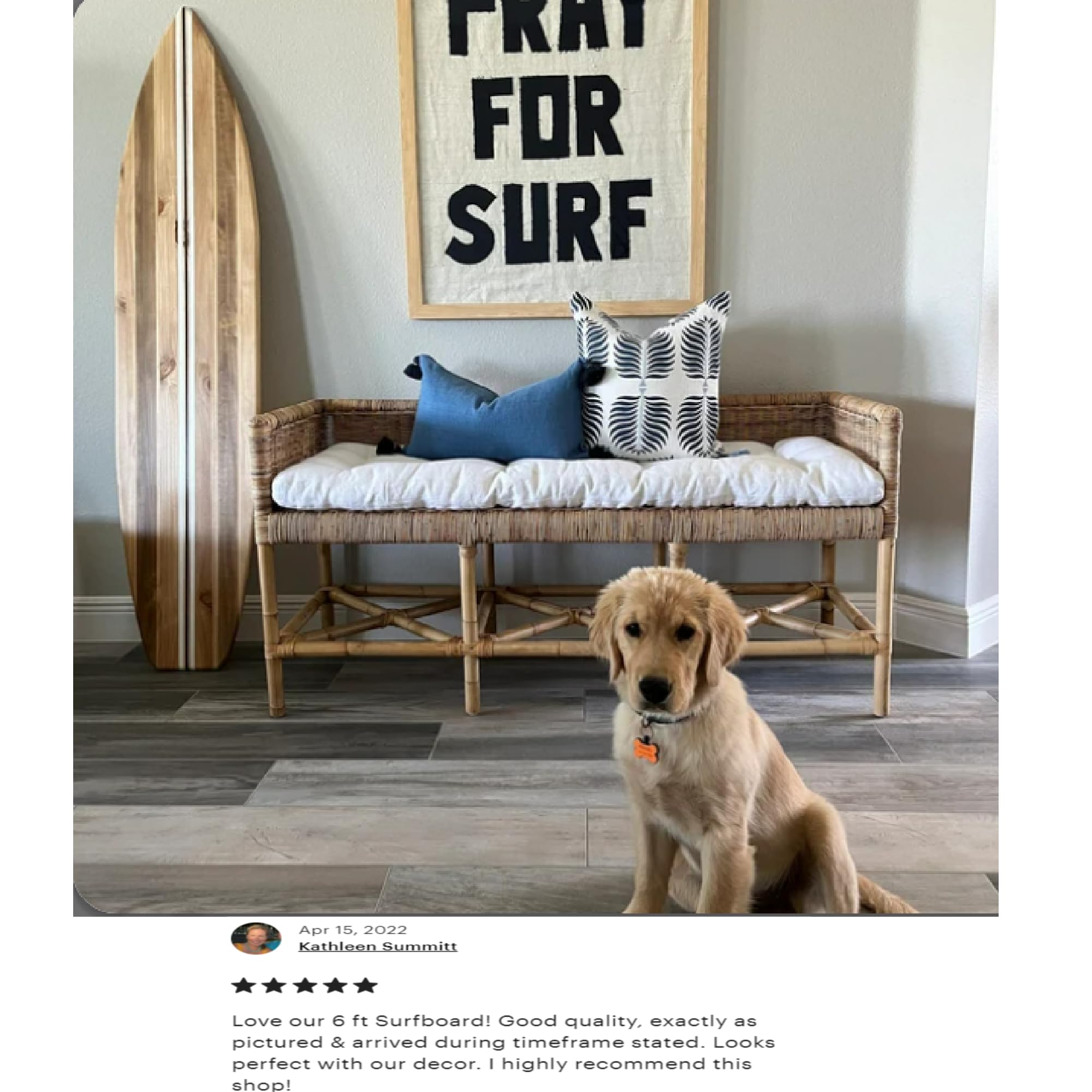 Amazon.com: Handmade Large 6 foot pine wood Surfboard Wall Art